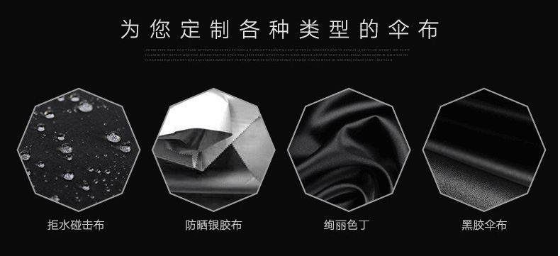 商務黑膠自動科技防曬涂層12骨廣告傘定制  第3張